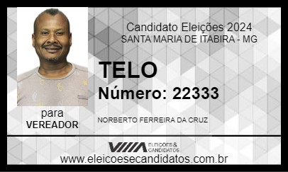 Candidato TELO 2024 - SANTA MARIA DE ITABIRA - Eleições