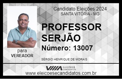 Candidato PROFESSOR SERJÃO 2024 - SANTA VITÓRIA - Eleições