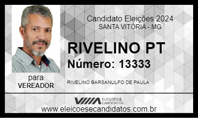 Candidato RIVELINO PT 2024 - SANTA VITÓRIA - Eleições