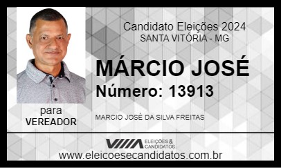 Candidato MÁRCIO JOSÉ 2024 - SANTA VITÓRIA - Eleições