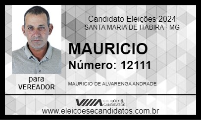 Candidato MAURICIO 2024 - SANTA MARIA DE ITABIRA - Eleições