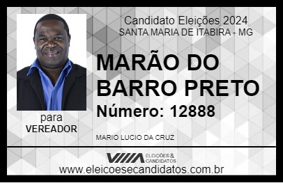 Candidato MARÃO DO BARRO PRETO 2024 - SANTA MARIA DE ITABIRA - Eleições