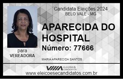 Candidato APARECIDA DO HOSPITAL 2024 - BELO VALE - Eleições