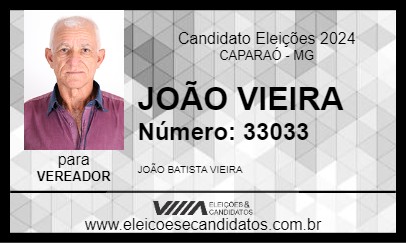 Candidato JOÃO VIEIRA 2024 - CAPARAÓ - Eleições