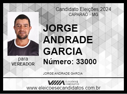 Candidato JORGE ANDRADE GARCIA 2024 - CAPARAÓ - Eleições