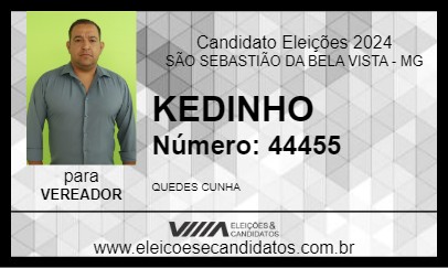 Candidato KEDINHO 2024 - SÃO SEBASTIÃO DA BELA VISTA - Eleições