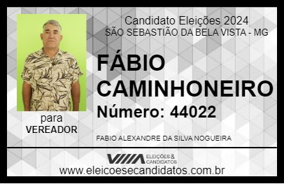 Candidato FÁBIO CAMINHONEIRO 2024 - SÃO SEBASTIÃO DA BELA VISTA - Eleições