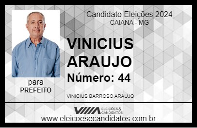 Candidato VINICIUS ARAUJO 2024 - CAIANA - Eleições