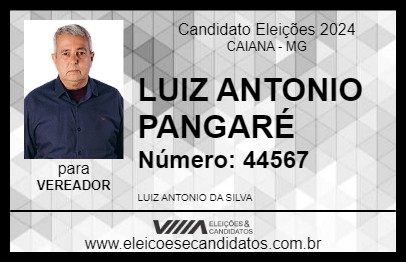 Candidato LUIZ ANTONIO PANGARÉ 2024 - CAIANA - Eleições