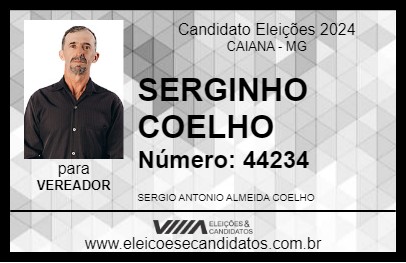 Candidato SERGINHO COELHO 2024 - CAIANA - Eleições