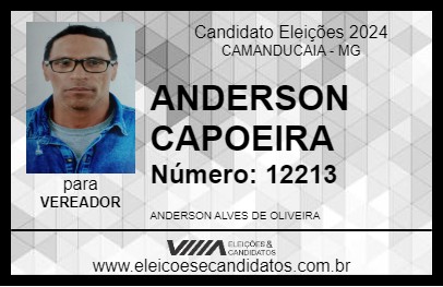 Candidato ANDERSON CAPOEIRA 2024 - CAMANDUCAIA - Eleições