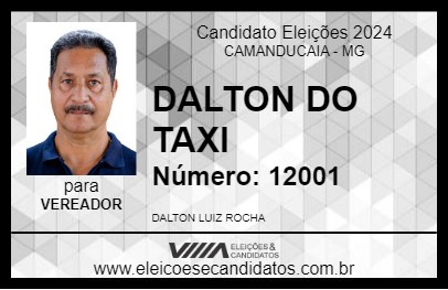 Candidato DALTON DO TAXI 2024 - CAMANDUCAIA - Eleições