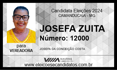 Candidato JOSEFA ZUITA 2024 - CAMANDUCAIA - Eleições