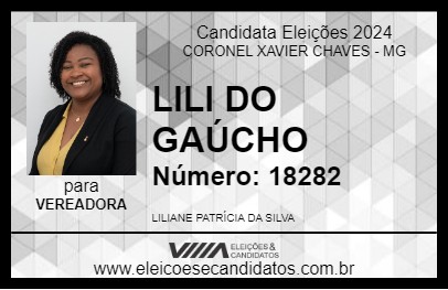 Candidato LILI DO GAÚCHO 2024 - CORONEL XAVIER CHAVES - Eleições