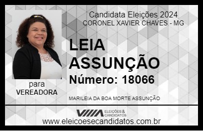 Candidato LEIA ASSUNÇÃO 2024 - CORONEL XAVIER CHAVES - Eleições