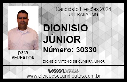 Candidato DIONISIO JÚNIOR 2024 - UBERABA - Eleições