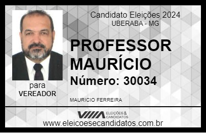 Candidato PROFESSOR MAURÍCIO 2024 - UBERABA - Eleições