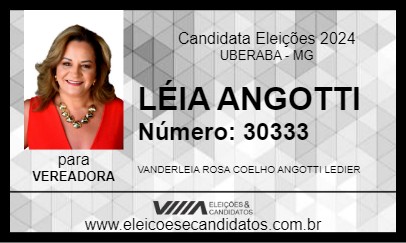 Candidato LÉIA ANGOTTI 2024 - UBERABA - Eleições