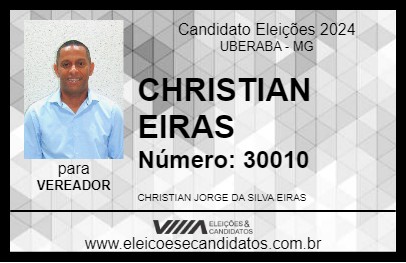 Candidato CHRISTIAN EIRAS 2024 - UBERABA - Eleições