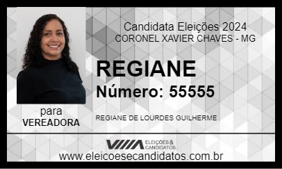 Candidato REGIANE 2024 - CORONEL XAVIER CHAVES - Eleições