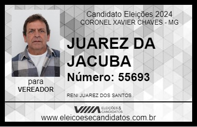 Candidato JUAREZ DA JACUBA 2024 - CORONEL XAVIER CHAVES - Eleições