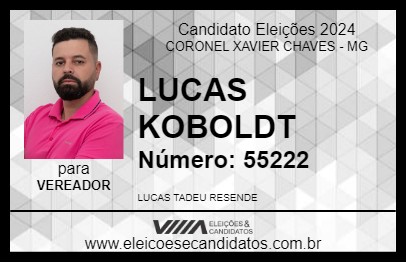 Candidato LUCAS KOBOLDT 2024 - CORONEL XAVIER CHAVES - Eleições