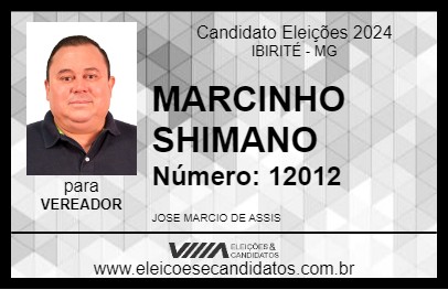 Candidato MARCINHO SHIMANO 2024 - IBIRITÉ - Eleições