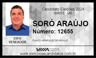 Candidato SORÓ ARAÚJO 2024 - IBIRITÉ - Eleições