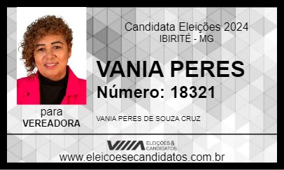 Candidato VANIA PERES 2024 - IBIRITÉ - Eleições