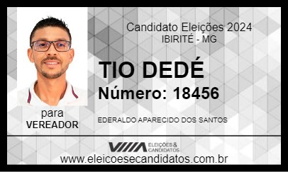 Candidato TIO DEDÉ 2024 - IBIRITÉ - Eleições