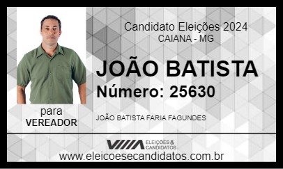 Candidato JOÃO BATISTA 2024 - CAIANA - Eleições