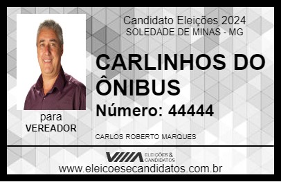 Candidato CARLINHOS DO ÔNIBUS 2024 - SOLEDADE DE MINAS - Eleições