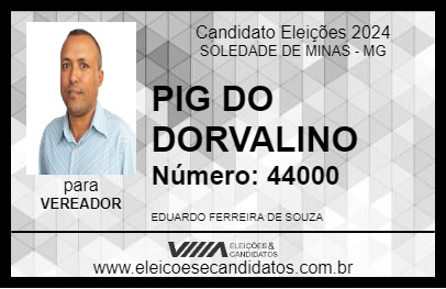 Candidato PIG DO DORVALINO 2024 - SOLEDADE DE MINAS - Eleições