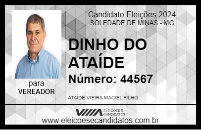 Candidato DINHO DO ATAÍDE 2024 - SOLEDADE DE MINAS - Eleições