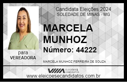 Candidato MARCELA MUNHOZ 2024 - SOLEDADE DE MINAS - Eleições