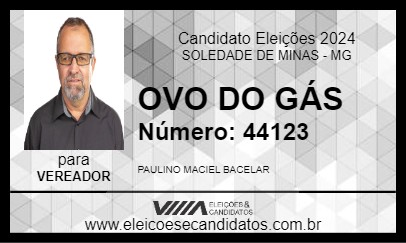 Candidato OVO DO GÁS 2024 - SOLEDADE DE MINAS - Eleições