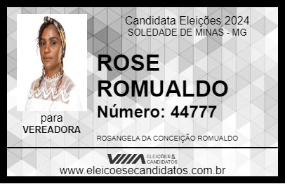 Candidato ROSE ROMUALDO 2024 - SOLEDADE DE MINAS - Eleições