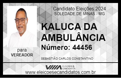 Candidato KALUCA DA AMBULÂNCIA 2024 - SOLEDADE DE MINAS - Eleições