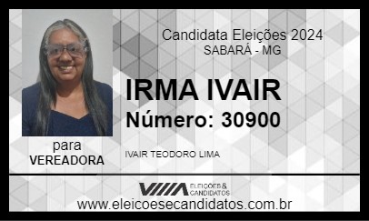 Candidato IRMA IVAIR 2024 - SABARÁ - Eleições