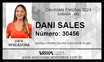 Candidato DANI SALES 2024 - SABARÁ - Eleições