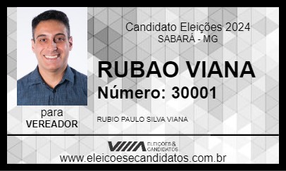 Candidato RUBAO VIANA 2024 - SABARÁ - Eleições