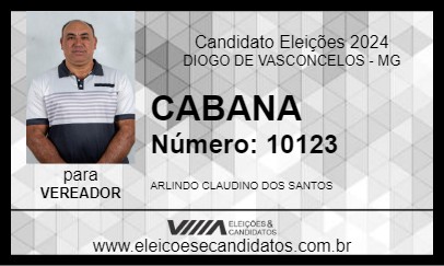 Candidato ARLINDO CABANA 2024 - DIOGO DE VASCONCELOS - Eleições