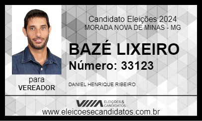 Candidato BAZÉ LIXEIRO 2024 - MORADA NOVA DE MINAS - Eleições