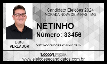 Candidato NETINHO 2024 - MORADA NOVA DE MINAS - Eleições