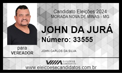 Candidato JOHN DA JURÁ 2024 - MORADA NOVA DE MINAS - Eleições