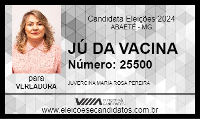 Candidato JÚ DA VACINA 2024 - ABAETÉ - Eleições