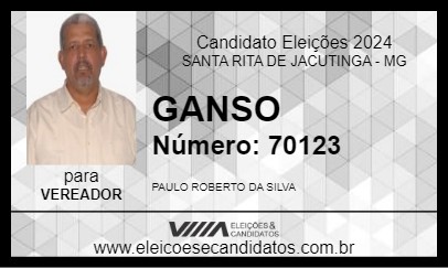 Candidato GANSO 2024 - SANTA RITA DE JACUTINGA - Eleições