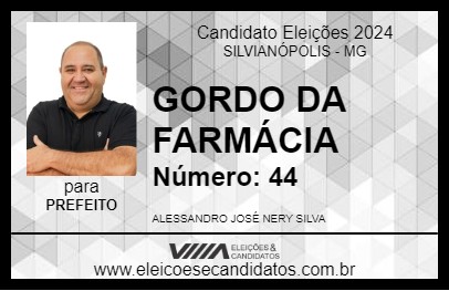 Candidato GORDO DA FARMÁCIA 2024 - SILVIANÓPOLIS - Eleições