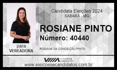 Candidato ROSIANE PINTO 2024 - SABARÁ - Eleições