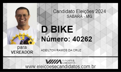 Candidato D BIKE 2024 - SABARÁ - Eleições